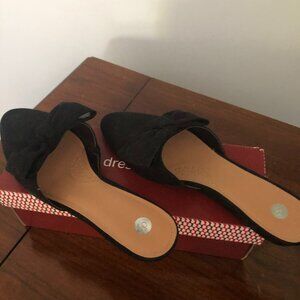BLAKE SUEDE MULES W/BOW--SIZE 8- DRESS BARN-NEVER WORN